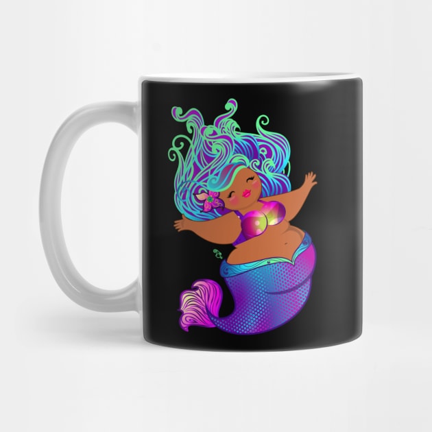 Purple Chubby Mermaid by Toni Tees